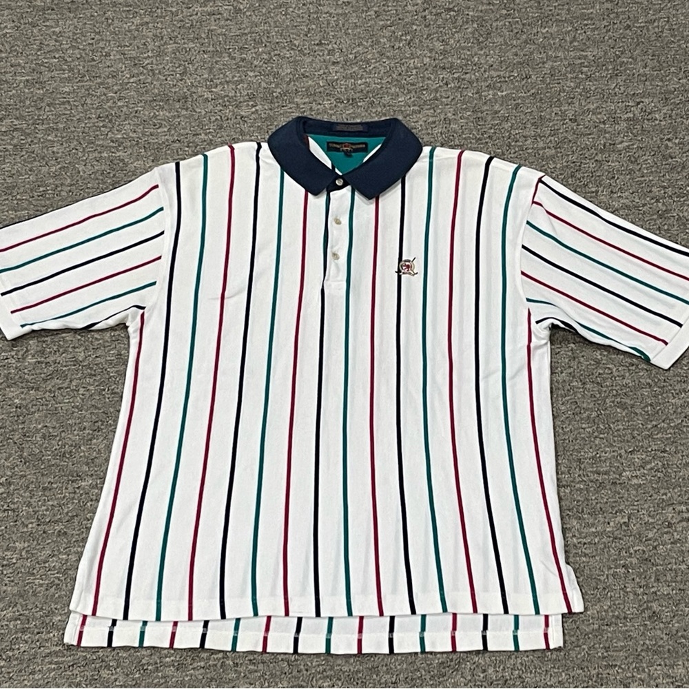Vintage 90s Tommy Hilfiger multicolor polo size Xl